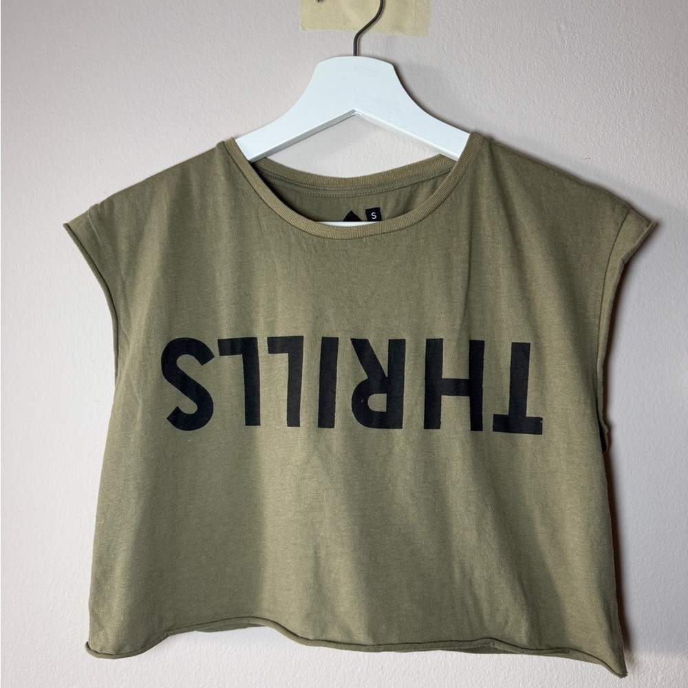THRILLS CROPPED COTTON TEE - New with Tags.